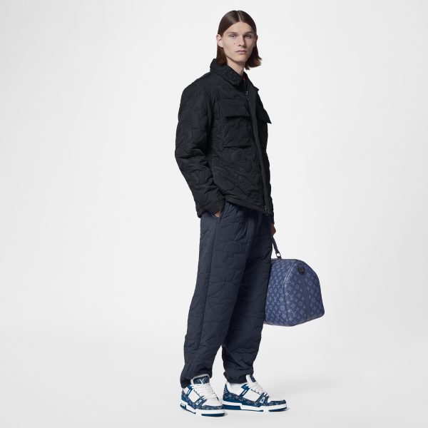 Louis Vuitton Trainer Sneaker Monogram Denim White Blue 1A9JH1