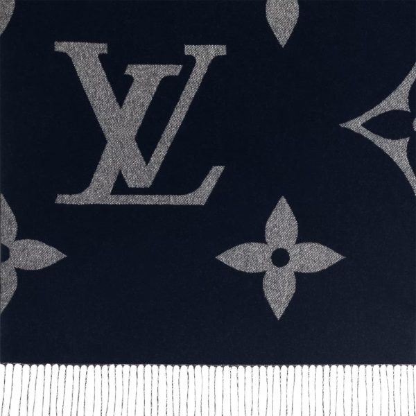 Louis Vuitton Navy M77950 MNG Giant Scarf