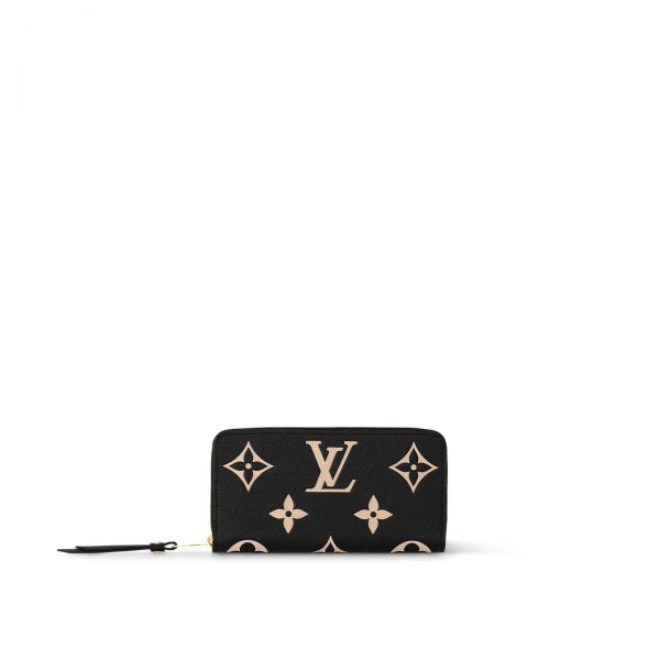 Louis Vuitton Black/Beige M80481 Zippy Wallet