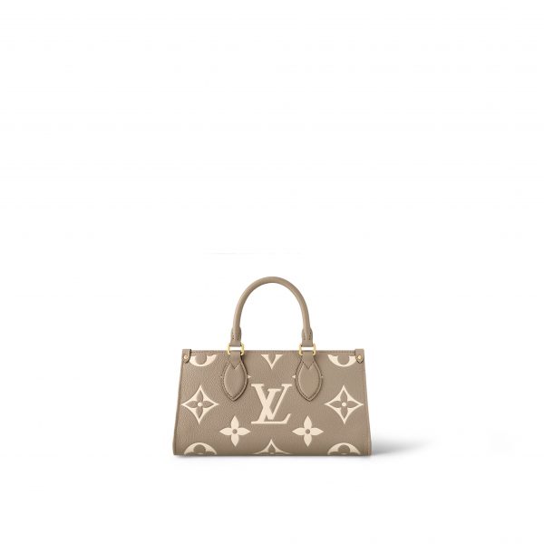 Louis Vuitton M23641 OnTheGo East West Dove/Cream Bicolor Monogram Empreinte Leather