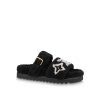 Louis Vuitton Paseo Flat Comfort Mules Black 1AACR9