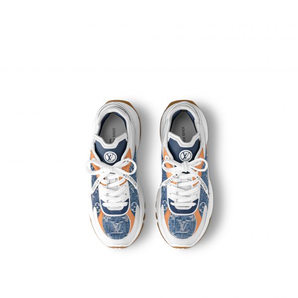 Louis Vuitton LV Run 55 Sneaker Monogram Denim Blue 1ACHTV
